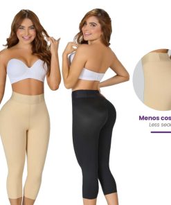 Short largo, control flexy, diseño capri, talle alto